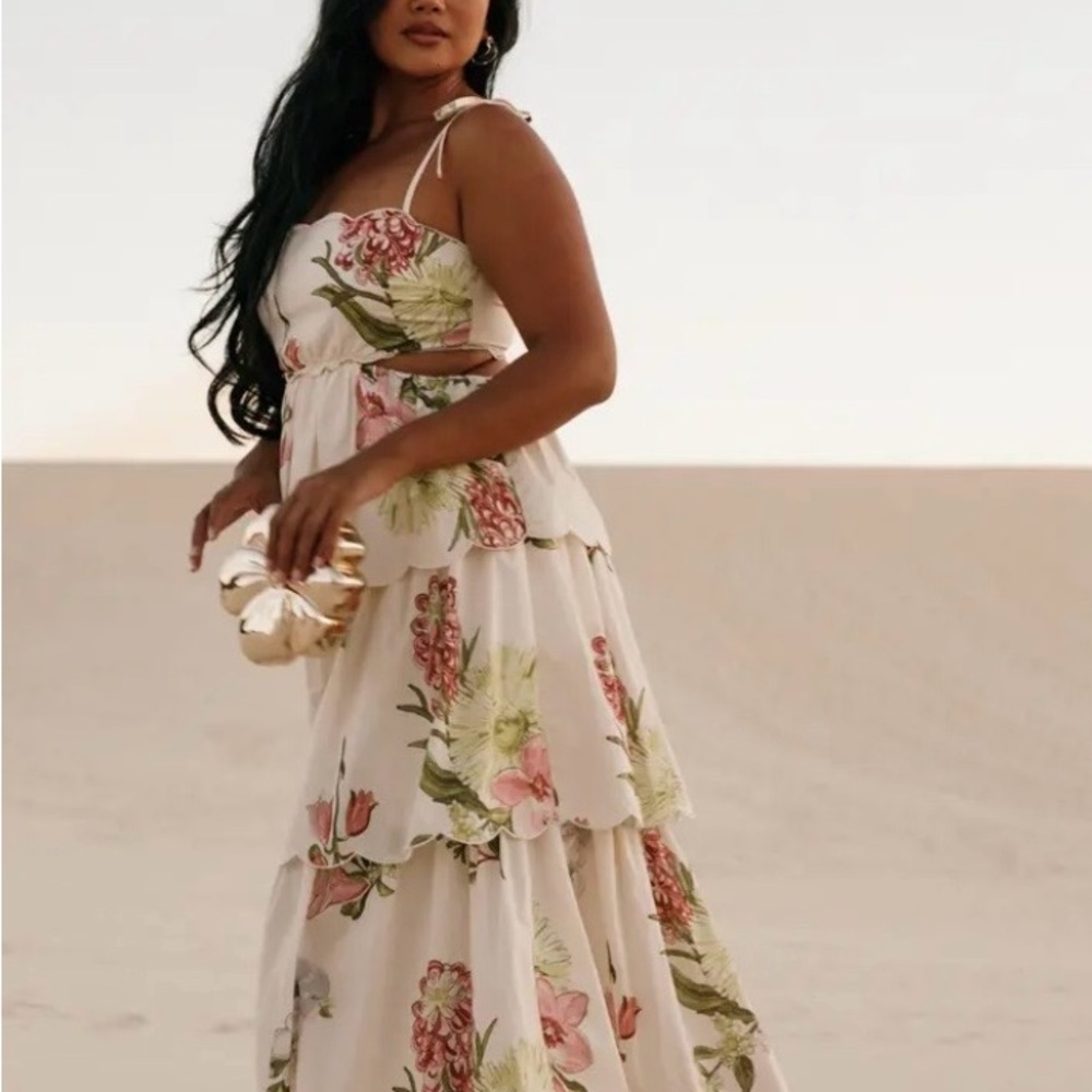 Floral Nordstrom   Petal and pup Tiered Maxi Dress xl